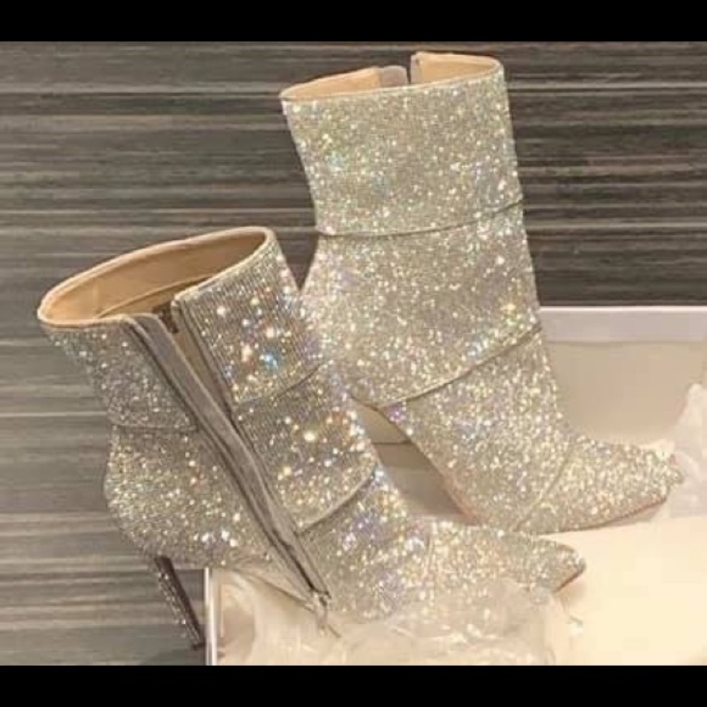 Rhinestone Steve Madden Winona booties.